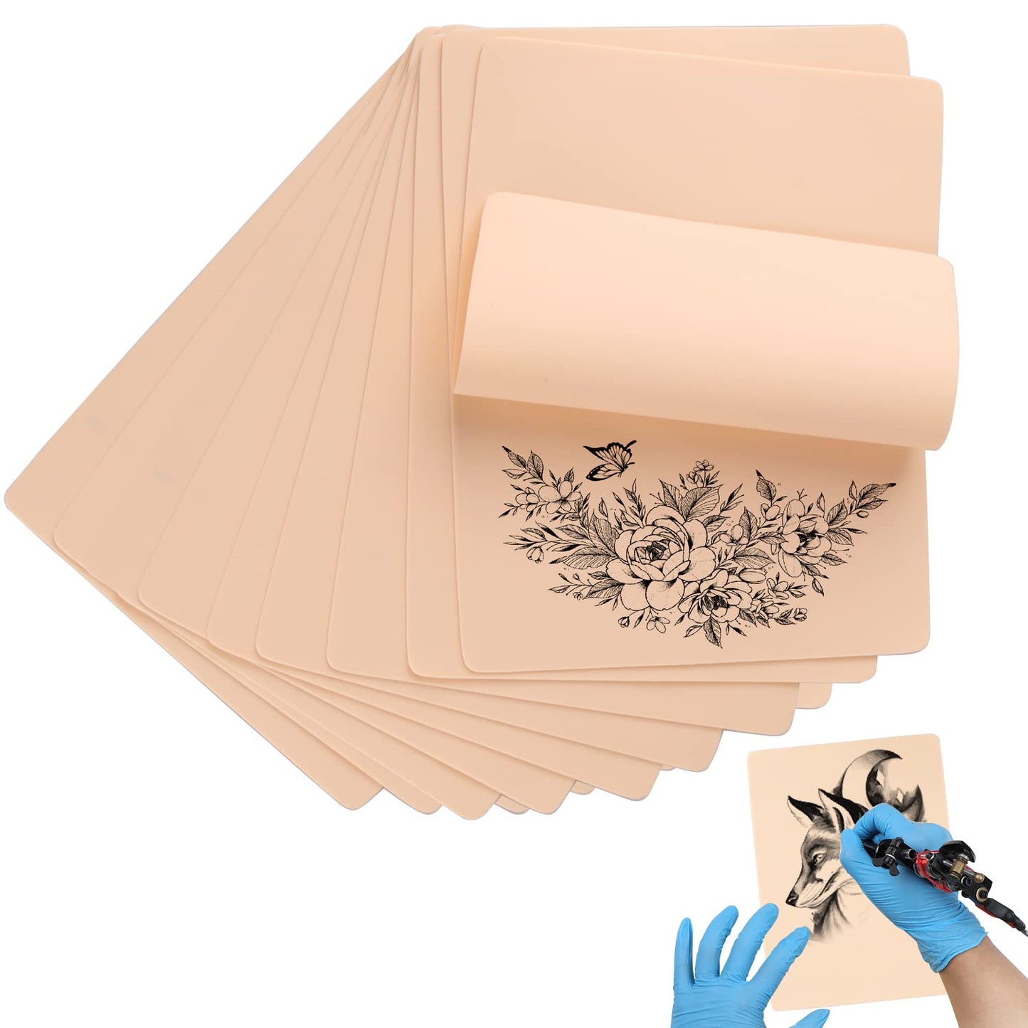 piel-sintetica-practica-tattoo-tatuaje-tatuador-amarilla